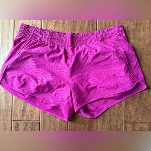 Athleta Magenta Racer Run 4” Shorts XL | Bright Performance Favorite